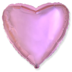 Шар (18''/46 см, ESP) Сердце, Светло-розовый