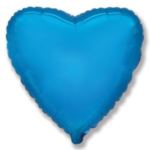 Шар (32''/81 см, ESP) Сердце, Синий