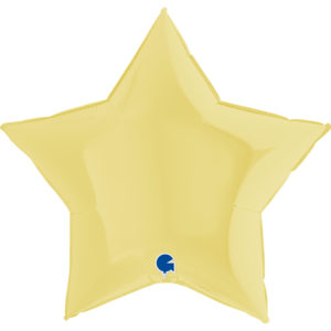 Шар (36''/91 см, ITA) Звезда, Макарунс, Светло-желтый
